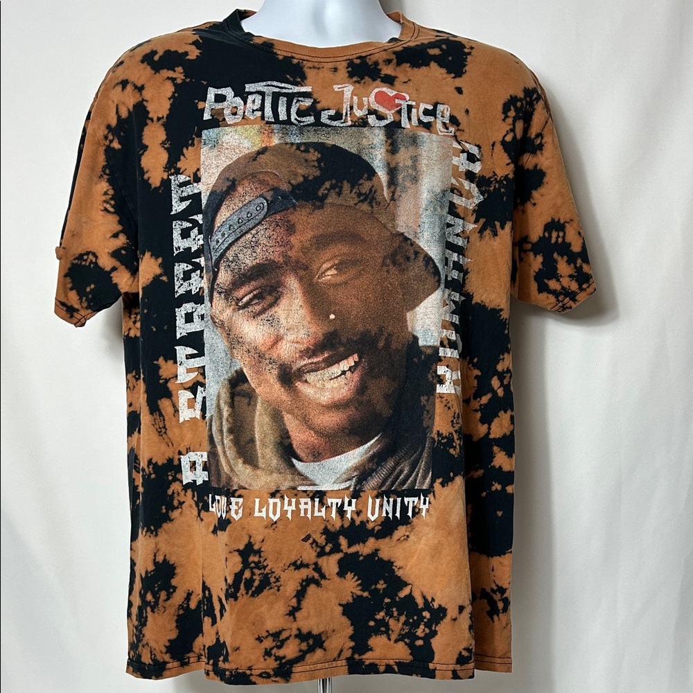 Real Chemistry Men’s Large Tie Dye Poetic Justice Tupac Graphics T-shirt